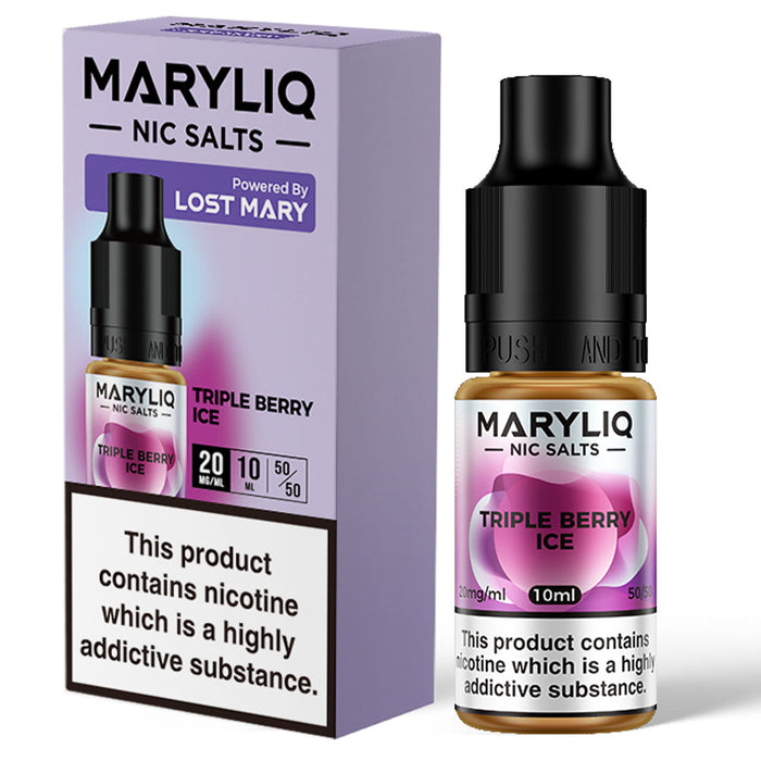 Maryliq 10mg - Lost Mary Nic Salt E-Liquid 10ml  Lost Mary Triple Berry Ice 10mg 