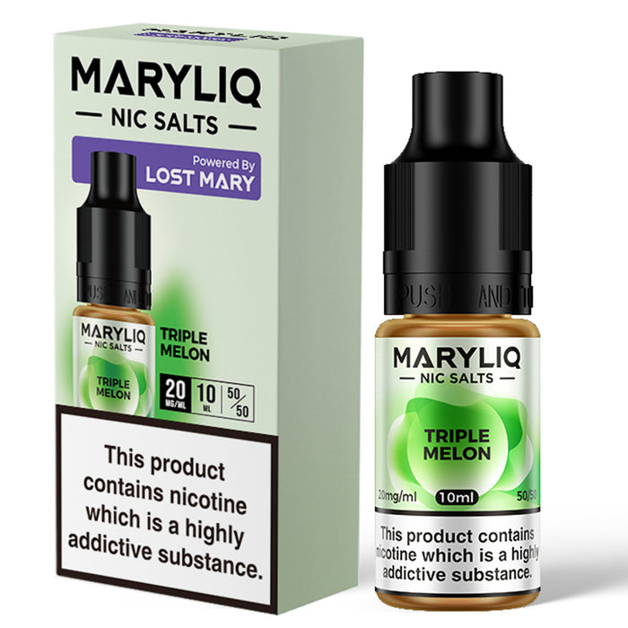 Maryliq 10mg - Lost Mary Nic Salt E-Liquid 10ml  Lost Mary Triple Melon 10mg 