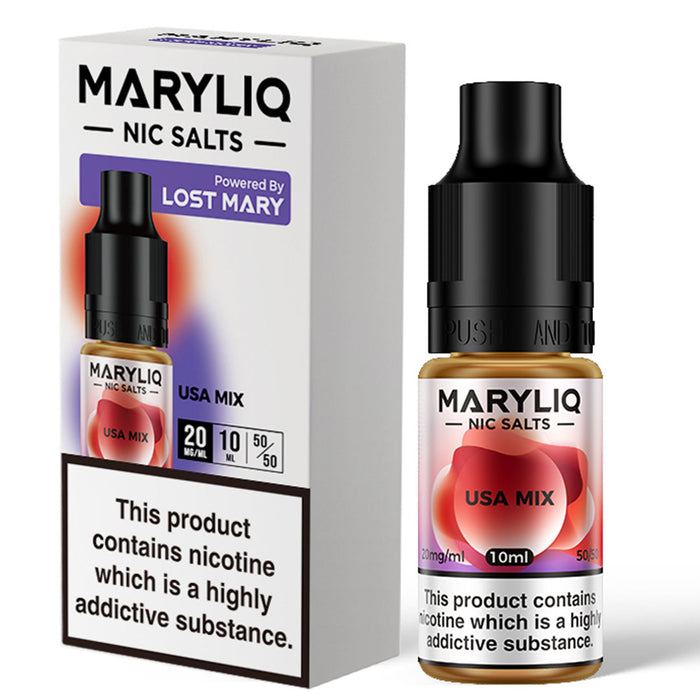 Maryliq 10mg - Lost Mary Nic Salt E-Liquid 10ml  Lost Mary USA MIX 10mg 