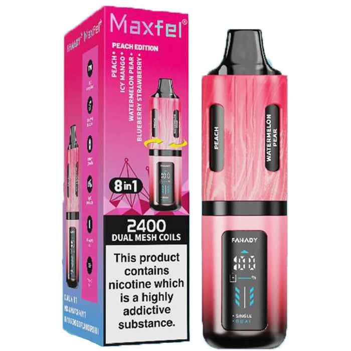 Maxfel Legend 2400 8 in 1 Disposable  Maxfel Peach Edition  