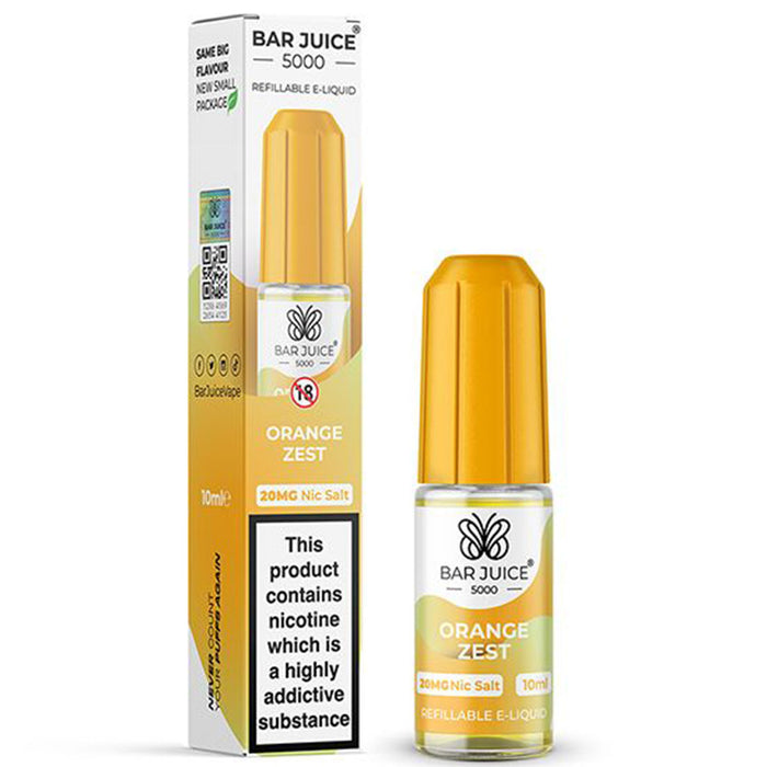 Bar Juice 5000 10mg Nic Salt E-Liquid 10ml  Bar Juice Orange Zest 10mg 