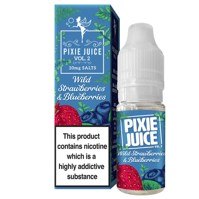 Pixie Juice Vol 2 Salt 10ml (20mg) Pixie Juice Wild Strawberry & Blueberries