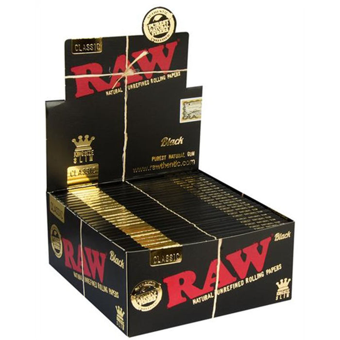 RAW Black Kingsize Slim (box of 50)  Raw   