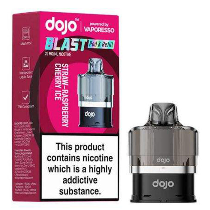 Vaporesso Dojo Blast 6000 Prefilled Pod  Vaporesso Straw-Raspberry Cherry Ice  