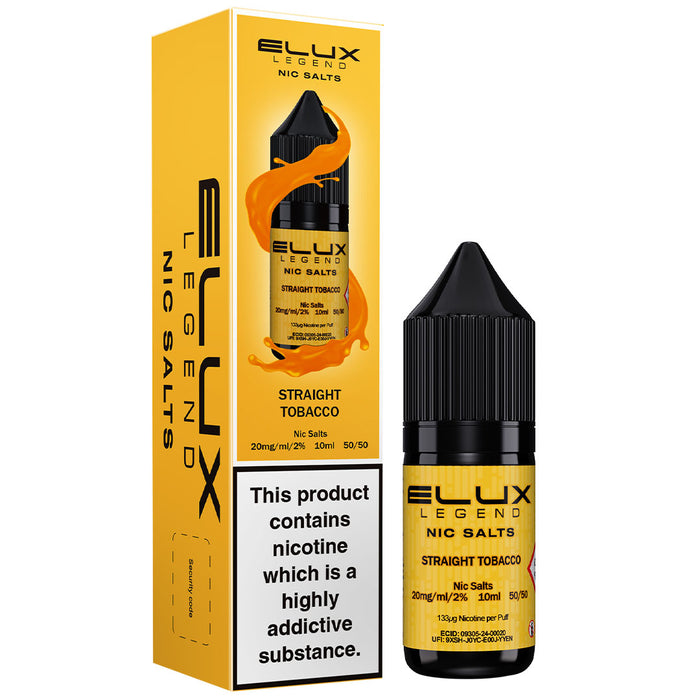 Elux Legend 10mg E Liquid Nic Salt 10ml  Elux Pro Straight Tobacco 10mg 