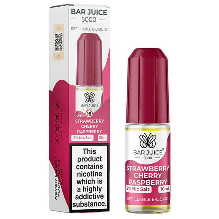 Bar Juice 5000 10mg Nic Salt E-Liquid 10ml  Bar Juice Strawberry Cherry Raspberry 10mg 