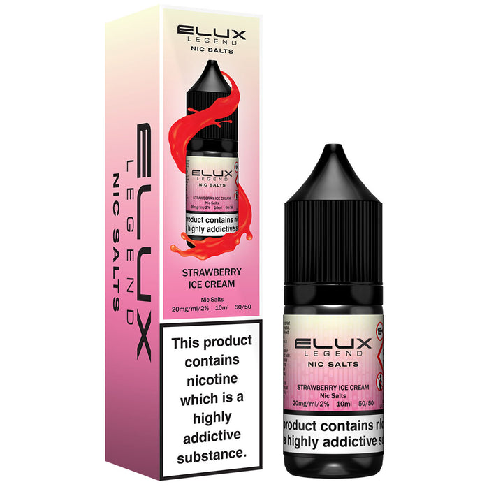 Elux Legend 20mg E Liquid Nic Salt 10ml  Elux Pro Strawberry Ice Cream 20mg 