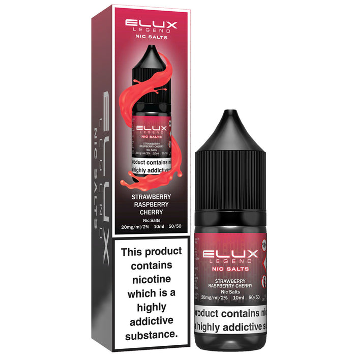 Elux Legend 20mg E Liquid Nic Salt 10ml  Elux Pro Strawberry Raspberry Cherry 20mg 