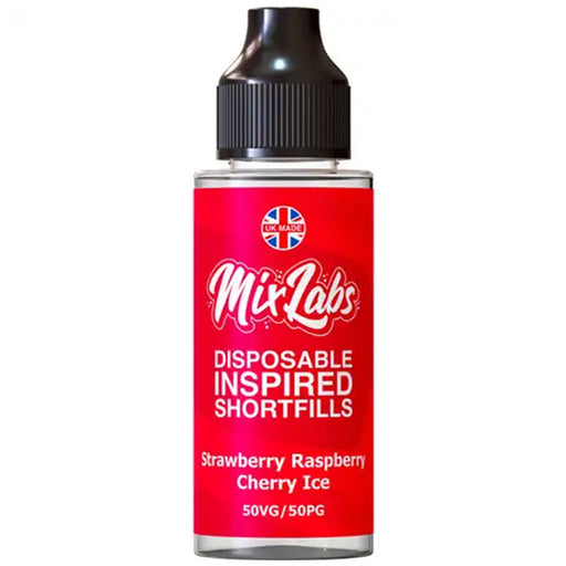 Strawberry Raspberry Cherry Ice Shortfill By Mix Labs 100ml  Mix Labs   