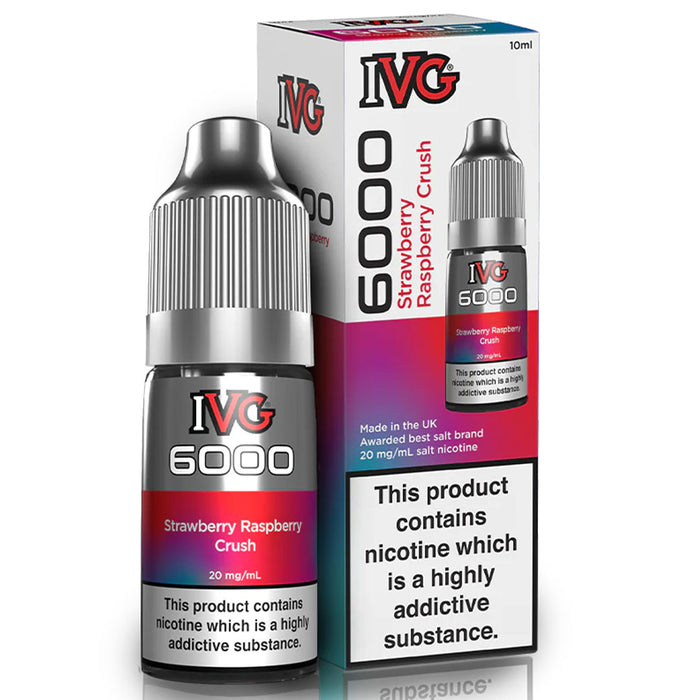 Strawberry Raspberry Crush - IVG 6000 Bar Nic Salt E-Liquid  I VG   