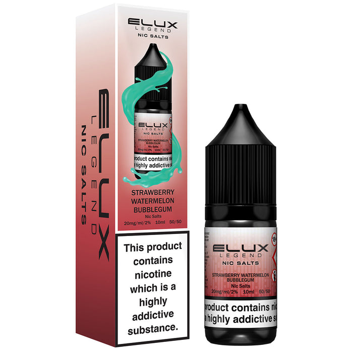 Elux Legend 20mg E Liquid Nic Salt 10ml  Elux Pro Strawberry Watermelon Bubblegum 20mg 