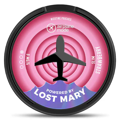 Airplane Mode Nicotine Pouches By Lost Mary  Lost Mary Strawberry 9mg 