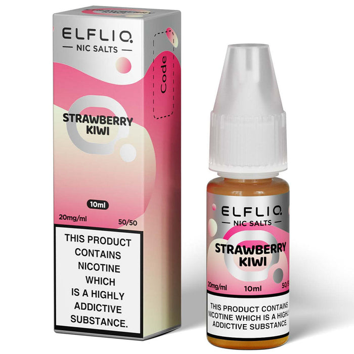 Elf Bar Elfliq 10mg E Liquid Nicotine Salt 10ml  Elf Bar Strawberry Kiwi 10mg 