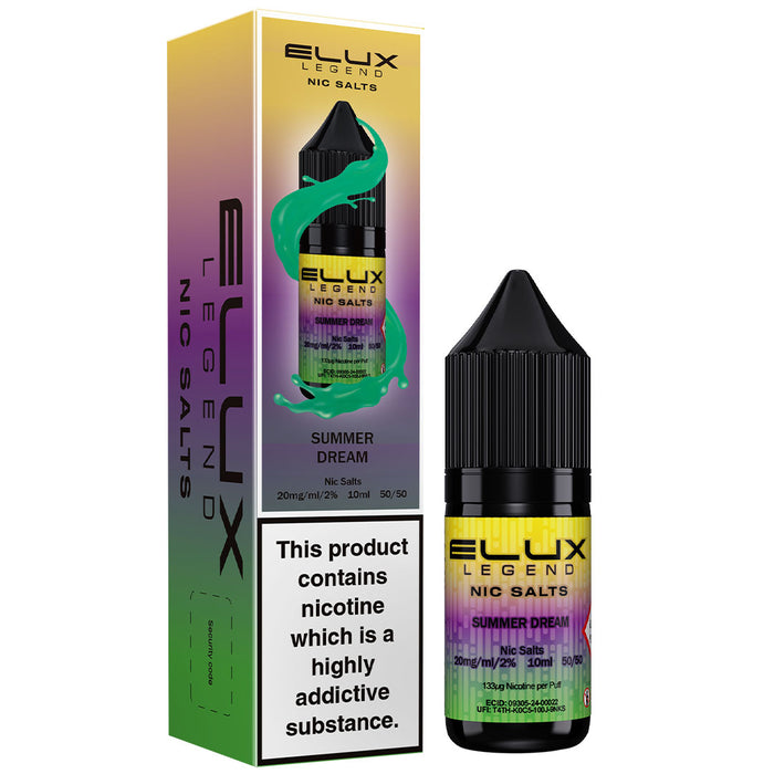 Elux Legend 10mg E Liquid Nic Salt 10ml  Elux Pro Summer Dream 10mg 