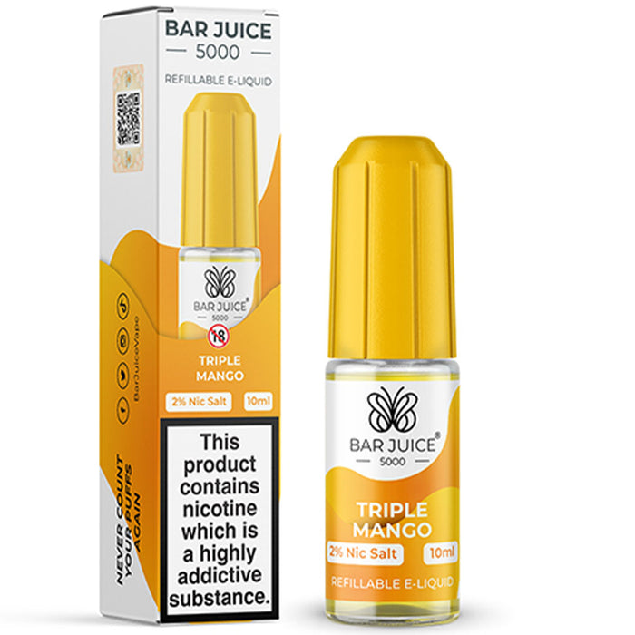 Bar Juice 5000 10mg Nic Salt E-Liquid 10ml  Bar Juice Triple Mango 10mg 