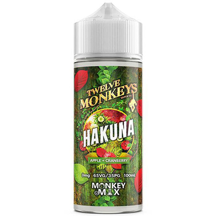 Twelve Monkeys 100ml Shortfill  Twelve Monkeys Hakuna  