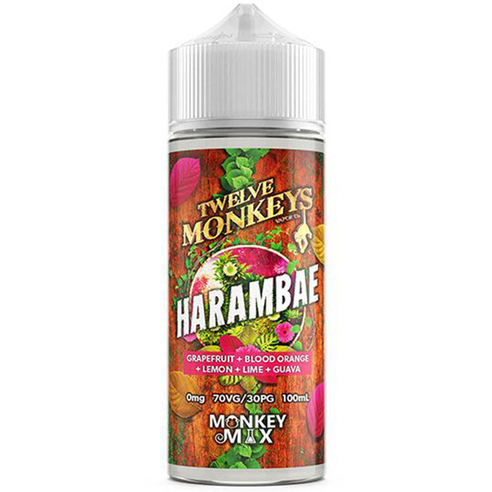 Twelve Monkeys 100ml Shortfill  Twelve Monkeys Harambae  