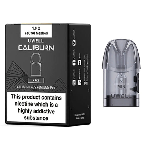 Uwell Caliburn A3S Replacement Pods 4 pack  Uwell 1.0ohm  
