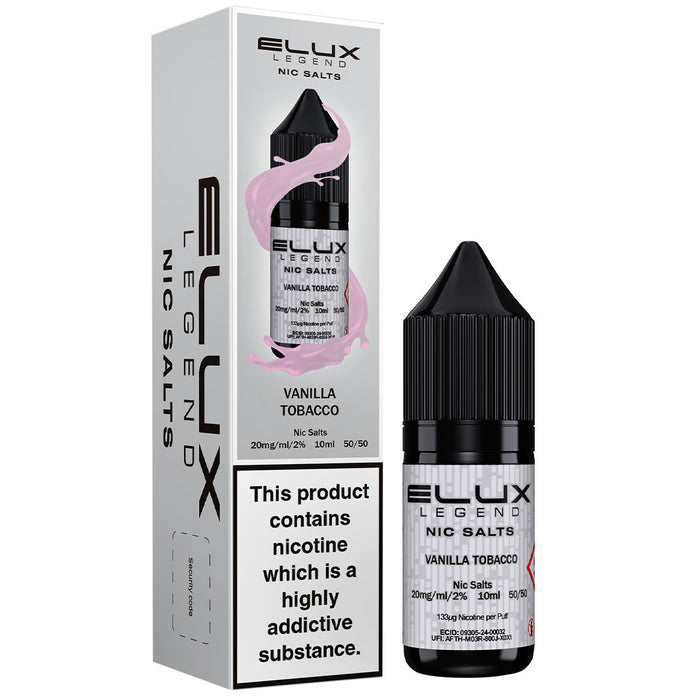 Elux Legend 10mg E Liquid Nic Salt 10ml  Elux Pro Vanilla Tobacco 10mg 