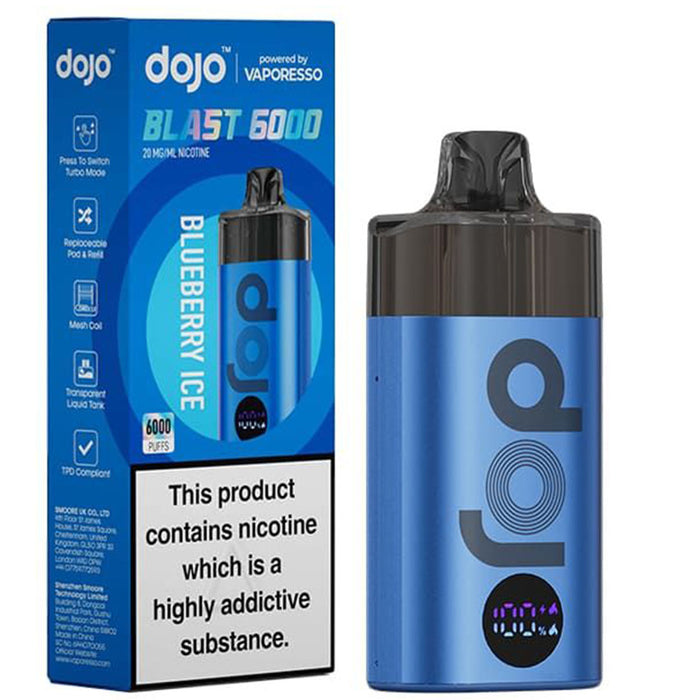 Vaporesso Dojo Blast 6000 Vape Kit  Vaporesso Blueberry Ice  