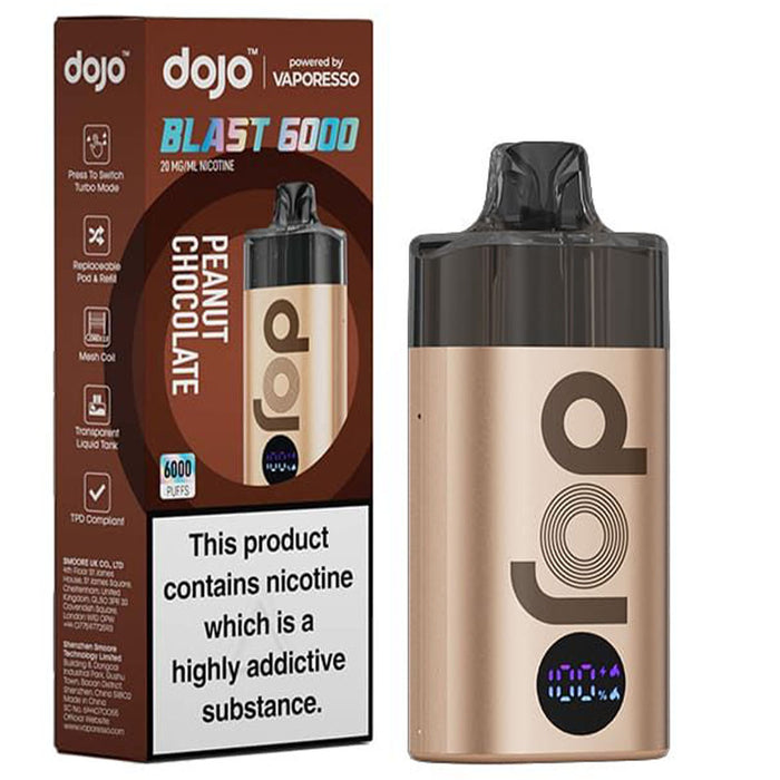 Vaporesso Dojo Blast 6000 Vape Kit  Vaporesso Peanut Chocolate  