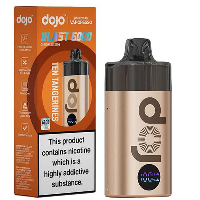 Vaporesso Dojo Blast 6000 Vape Kit  Vaporesso Ten Tangerines  