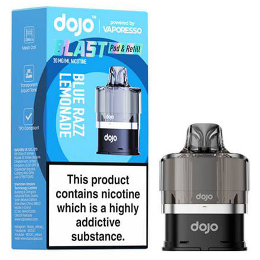 Vaporesso Dojo Blast 6000 Prefilled Pod  Vaporesso Blue Razz Lemonade  