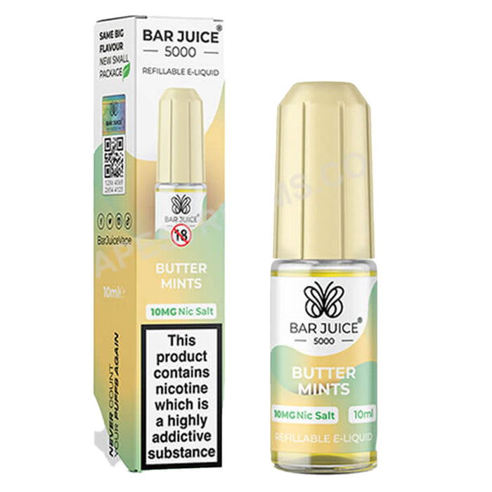 Bar Juice 5000 20mg Nic Salt E-Liquid 10ml  Bar Juice Butter Mints 20mg 