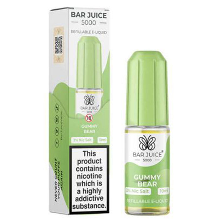 Bar Juice 5000 10mg Nic Salt E-Liquid 10ml  Bar Juice Gummy Bear 10mg 