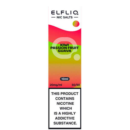 Elf Bar Elfliq 5mg E Liquid Nicotine Salt 10ml  Elf Bar Kiwi Passion Fruit Guava 5mg 