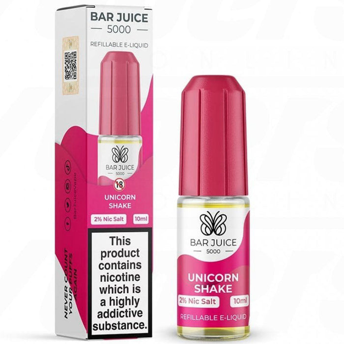 Bar Juice 5000 10mg Nic Salt E-Liquid 10ml  Bar Juice Unicorn Shake 10mg 