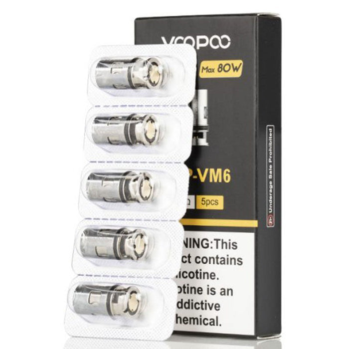 VooPoo PnP Replacement Coils (5 Pack)  Voopoo PnP-VM6 0.15ohm (60-80w)  