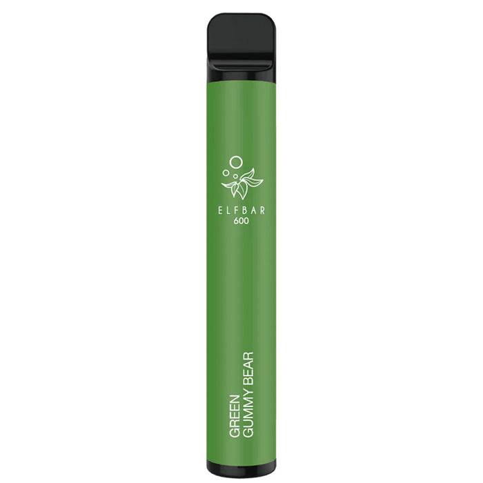 Elf Bar 600 V1 Disposable Pod Device 2%  Elf Bar 20mg Green Gummy Bear - EXPIRED 