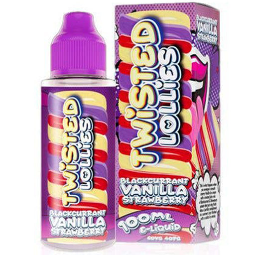 Twisted Lollies - Blackcurrant Vanilla Strawberry 100ml E-Liquid  Twisted Lollies   