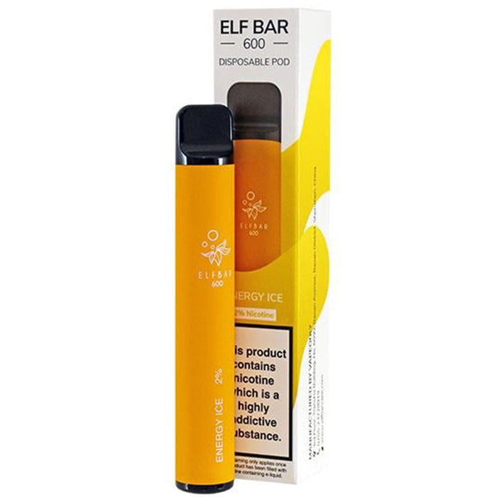 Elf Bar 600 V1 Disposable Pod Device 2%  Elf Bar 20mg Elf Turbo (Elfbull Ice) 