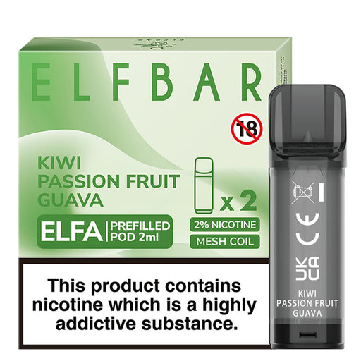 Kiwi Passion Fruit Guava Elf Bar ELFA Prefilled Pods 2ml  Elf Bar   